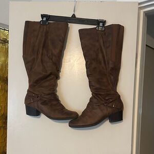 Brown Riley Knee-High Women's Boots